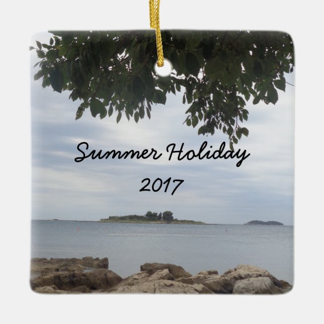 Kamera för mallfotorektangel julgransprydnad keramik (Framsida)