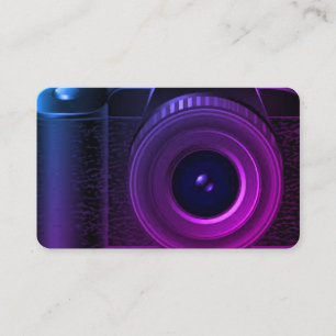 Kamera för svart- och Lila-fotograf Visitkort