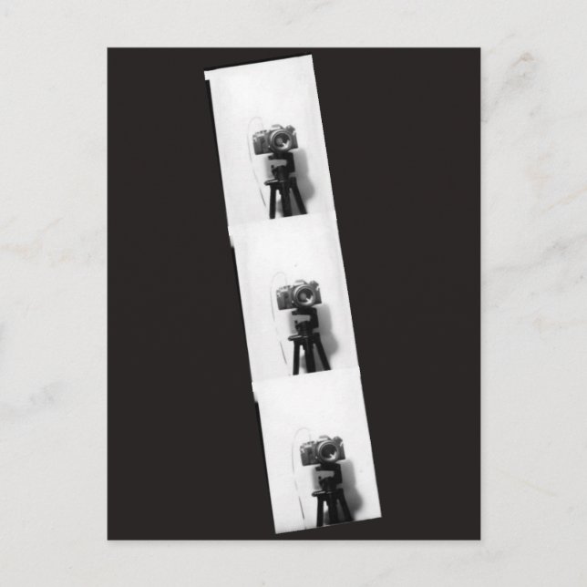 Kamera i en fotobås vykort (Framsida)