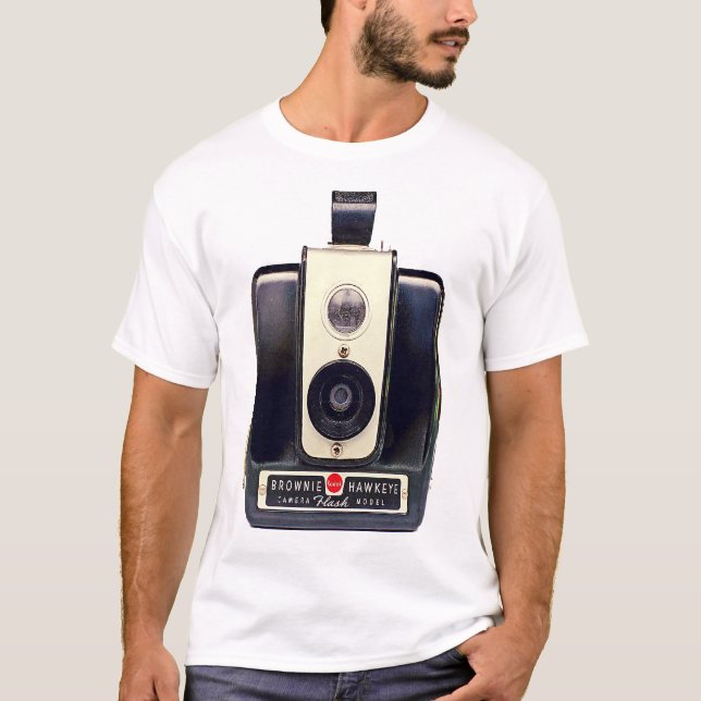 Kamera i Kodak brownie Tee Shirt (Framsida)
