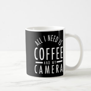 Kamera & Kaffe - Roligt Fotografi Citat Foto Kaffemugg