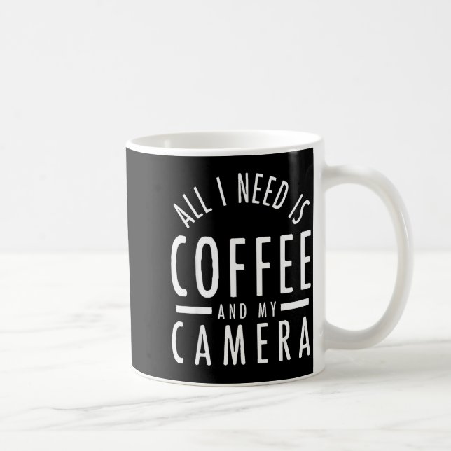 Kamera & Kaffe - Roligt Fotografi Citat Foto Kaffemugg (Höger)