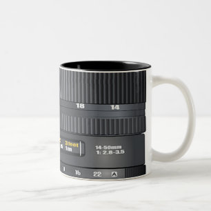 Kamera Lens Två-Tonad Mugg
