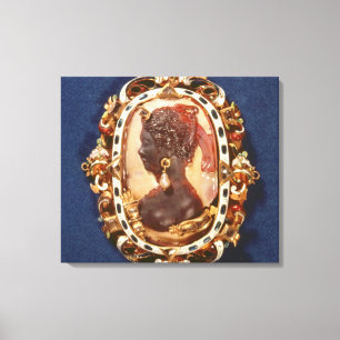 Kamera med profilhuvudet canvastryck