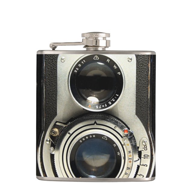 Kamera med ursprunglig vintage fickplunta (Framsidan)