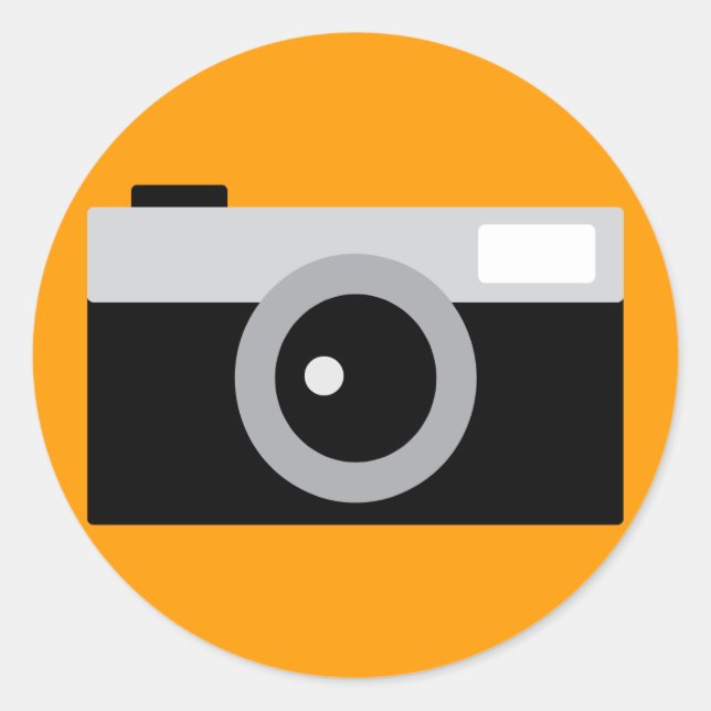 kamera runt klistermärke (Framsida)