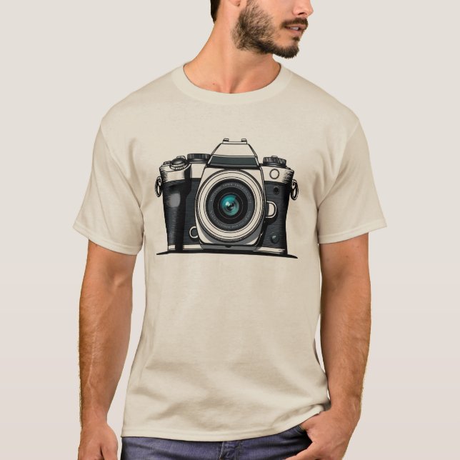 Kamera Sketch-grafik T-Shirt (Framsida)