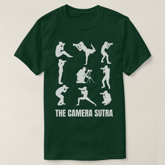 Kamera Sutra Funny fotografifotograf T Shirt (Design framsida)