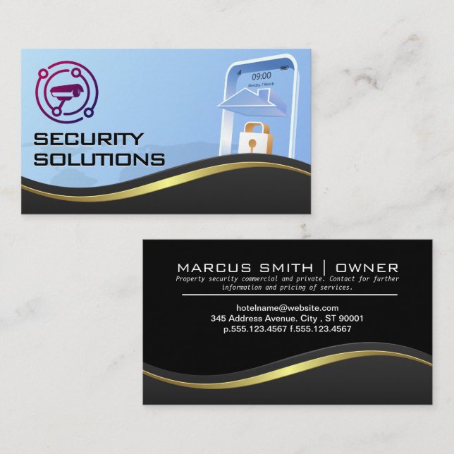 Kamera | Tech Cyber Security Visitkort (Fram/baksida)