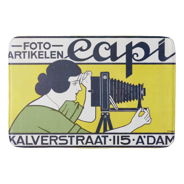 Kamera Woman, fotograf, Van Caspel Badrumsmatta (Framsidan)