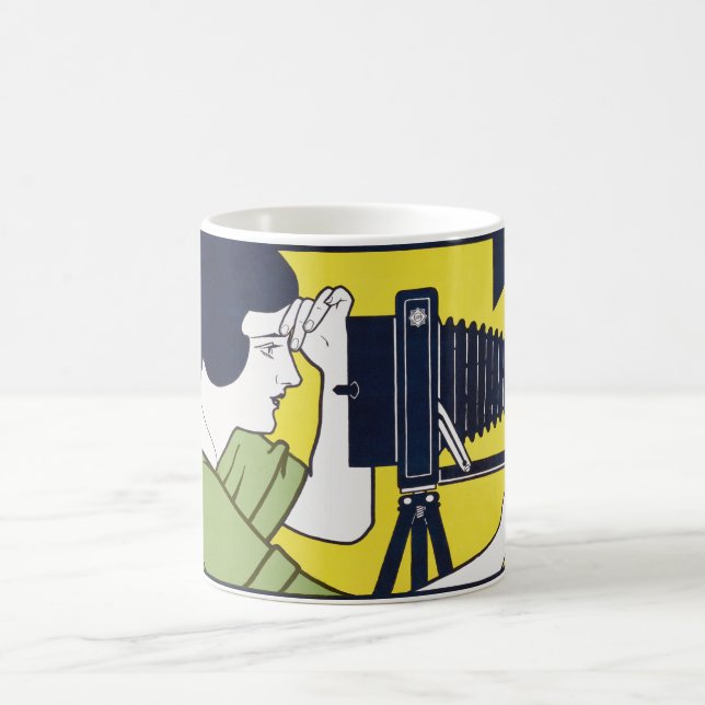 Kamera Woman, fotograf, Van Caspel Kaffemugg (Center)