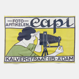 Kamera Woman, fotograf, Van Caspel Kökshandduk