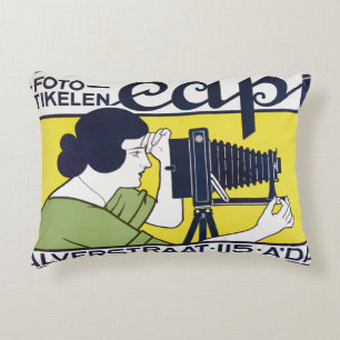 Kamera Woman, fotograf, Van Caspel Prydnadskudde