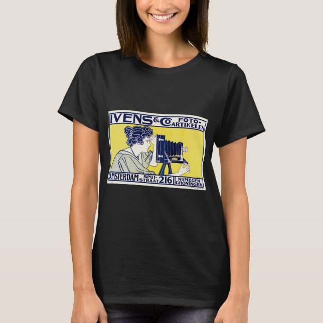 Kamera Woman, fotograf, Van Caspel T Shirt (Framsida)