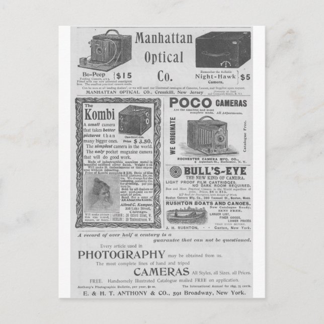 Kameraannonser Vykort (Framsida)