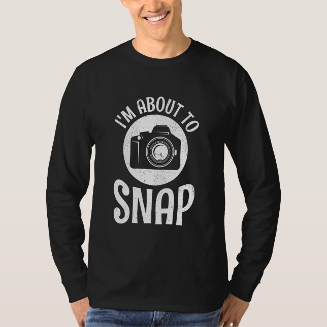 Kameragenr om att fästa fotokameraman Photogra T Shirt (Framsida)
