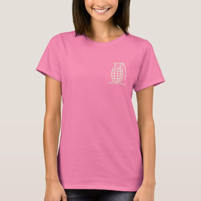 kamerahandgjord granatskjorta t-shirt (Framsida)