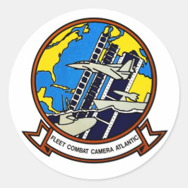 Kamerakamera Atlantisk Logotyp Sticker Runt Klistermärke