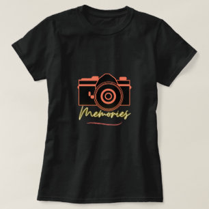 Kamerakonst och minimalistisk typografi "minnen" T Shirt