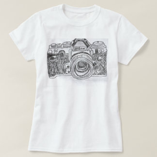 Kameran fodrar teckningen tee shirt