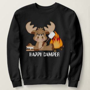 Kameran i Lycklig Moose sweatshirt T Shirt