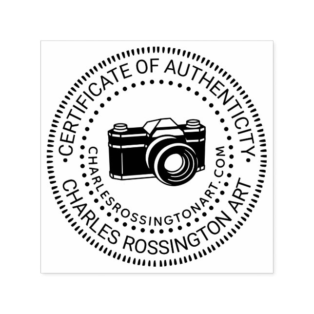 Kamerans #6-URL för "Autentiseringscertifikat" för Självfärgande Stämpel (Design)