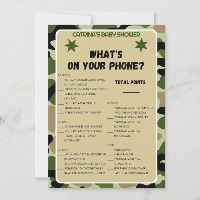 Kamerans babyvisningsprogram - Editable Namn, 5x7 Inbjudningar (Framsida)