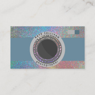 kamerans utformning FAUX-regnbåge glitter ・ Visitkort