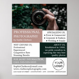 Kameraobjektiv, fotografi, fotouthyrning poster