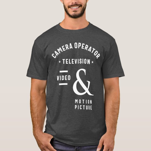 Kameraoperatörstv, stöd för videobildrubrik t shirt (Framsida)