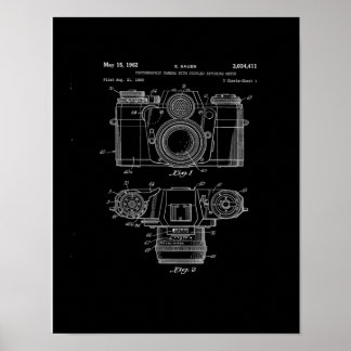 Kamerapatent Konstaffisch | Vintagekamerakonst Poster
