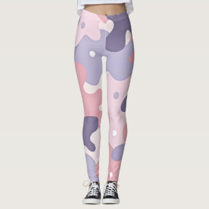 Kamerautskrift i pastellernas rosa och lavender leggings