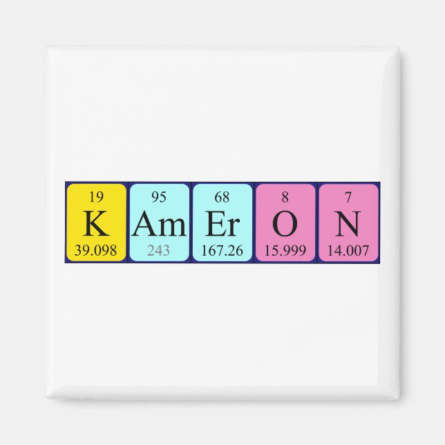 Kameron periodiskt bord namn magnet (Framsidan)