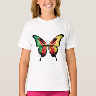 Kameroon Swallowtail Butterfly Flagga Sticker T Shirt
