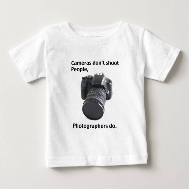 Kameror skjuter inte människor t-shirt (Framsida)