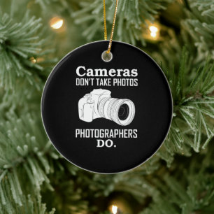 Kameror tar inte fotografier fotografi julgransprydnad keramik