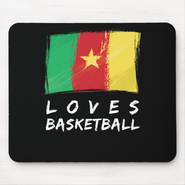 Kamerun älskar basketboll  musmatta (Framsidan)