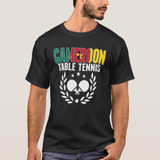 Kamerun Bord tennis Cameroonic Ping Pong Suppo T Shirt (Framsida)