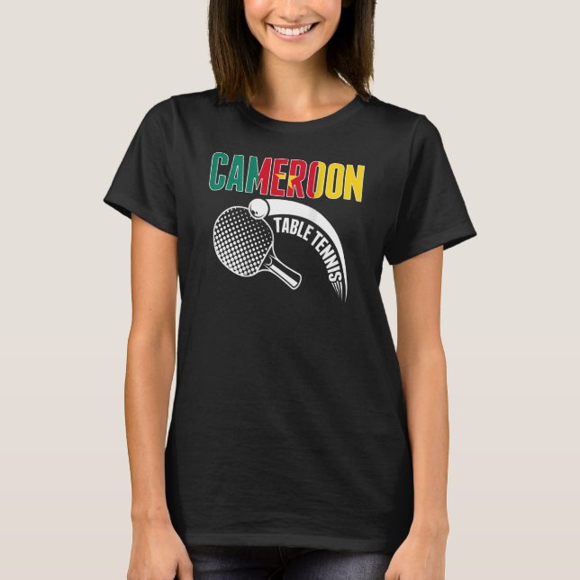 Kamerun Bord tennis Cameroonic Ping Pong Suppo T Shirt (Framsida)