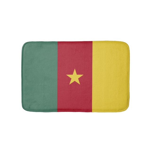 Kamerun flagga badrumsmatta (Framsidan)