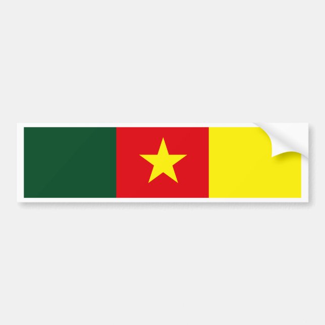 Kamerun-Flagga Bildekal (Framsidan)