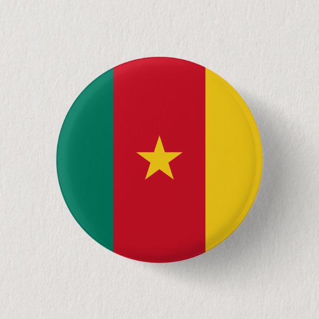 Kamerun-Flagga, Flagga Kamerun Knapp (Framsida)