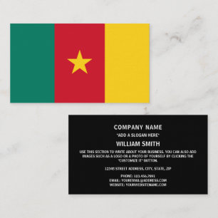 Kamerun-Flagga, Flagga Kamerun Visitkort