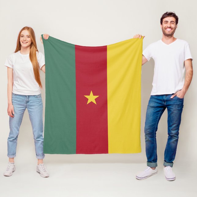 Kamerun flagga fleecefilt (På plats)