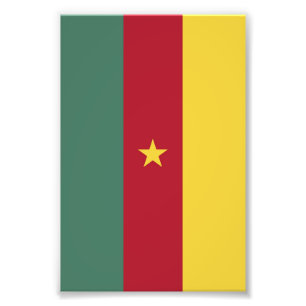 Kamerun flagga fototryck