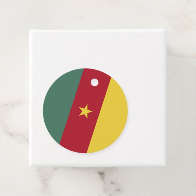 Kamerun flagga gåvor etiketter (På plats)