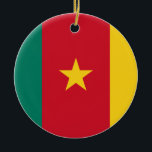 Kamerun flagga keramiskt prydnadsföremål julgransprydnad keramik<br><div class="desc">Kamerun flagga keramiskt prydnadsföremål</div>