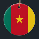 Kamerun flagga keramiskt prydnadsföremål julgransprydnad keramik<br><div class="desc">Kamerun flagga keramiskt prydnadsföremål</div>