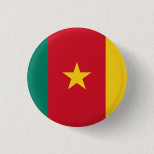 Kamerun Flagga Knapp
