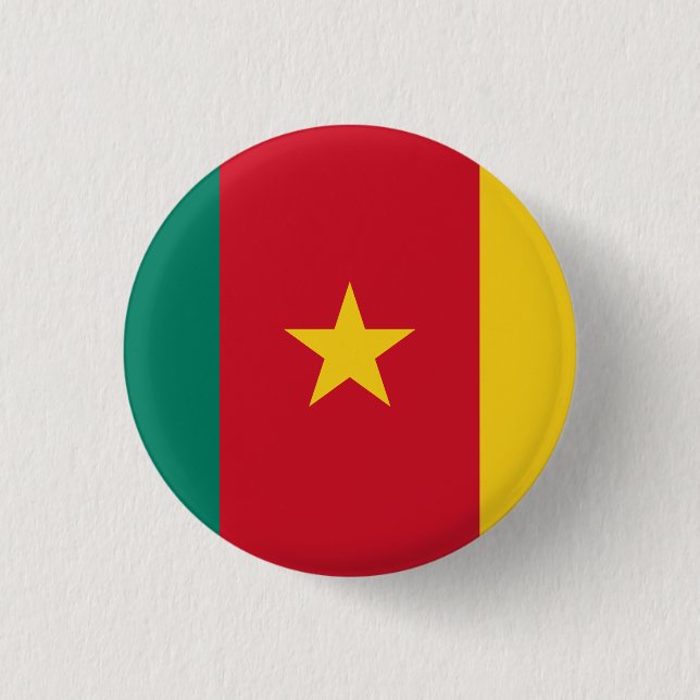 Kamerun Flagga Knapp (Framsida)